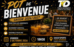 🥋 POT DE BIENVENUE – SAISON 2026/2027 ! 🥳